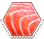 salmon hexagonal stamp
